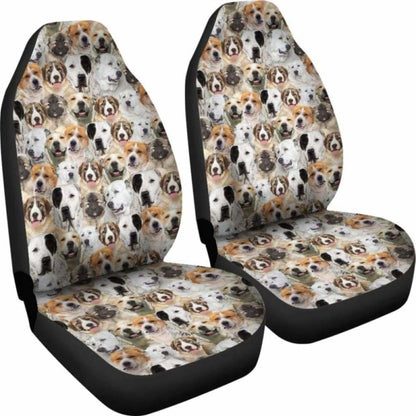 Central Asian Shepherd Dog Full Face Car Seat Covers 091706