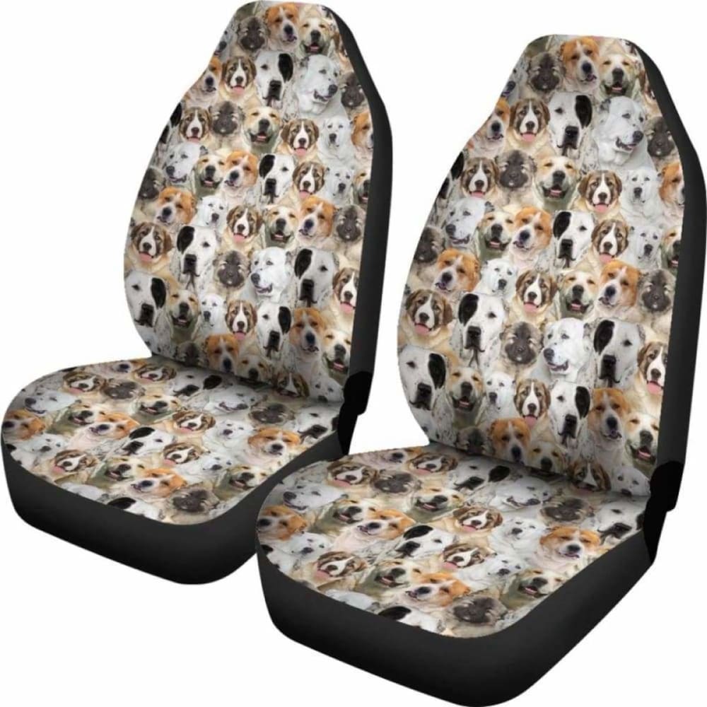 Central Asian Shepherd Dog Full Face Car Seat Covers 091706
