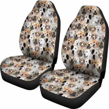 Central Asian Shepherd Dog Full Face Car Seat Covers 091706