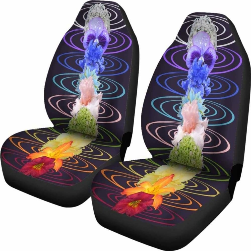 Chakra 7 Flowers Car Seat Covers | Give Your Car A Makeover! 105905 - YourCarButBetter