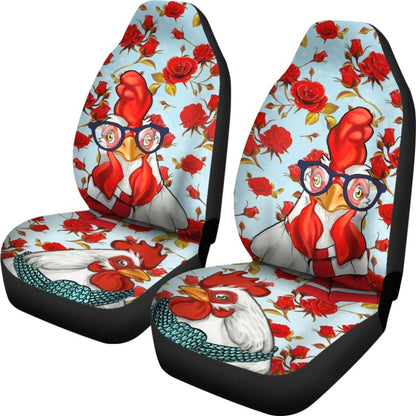 Chicken And Roses Car Seat Covers 094209 - YourCarButBetter