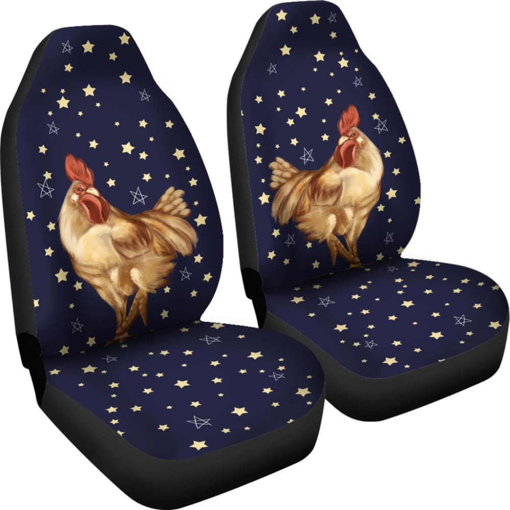 Chicken Car Seat Covers Chicken And Stars 094209 - YourCarButBetter