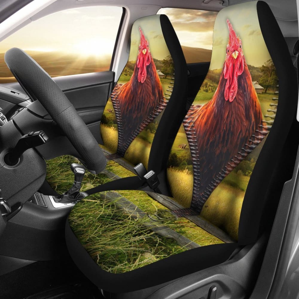 Chicken Zipper Car Seat Covers 094209 - YourCarButBetter
