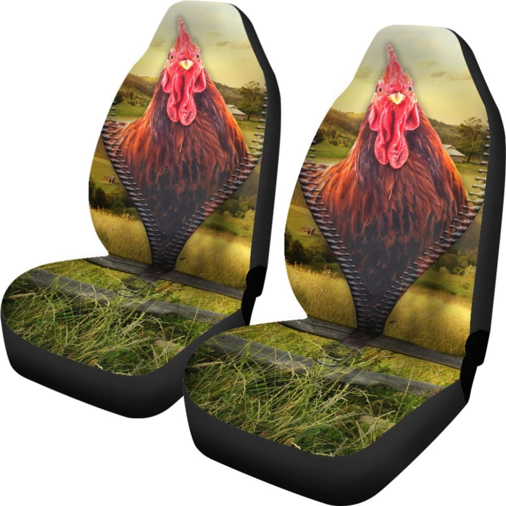 Chicken Zipper Car Seat Covers 094209 - YourCarButBetter