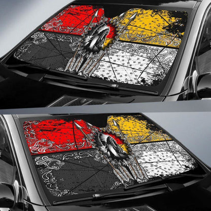 Chief Arrow Native American Pride Auto Sun Shades 093223 - YourCarButBetter