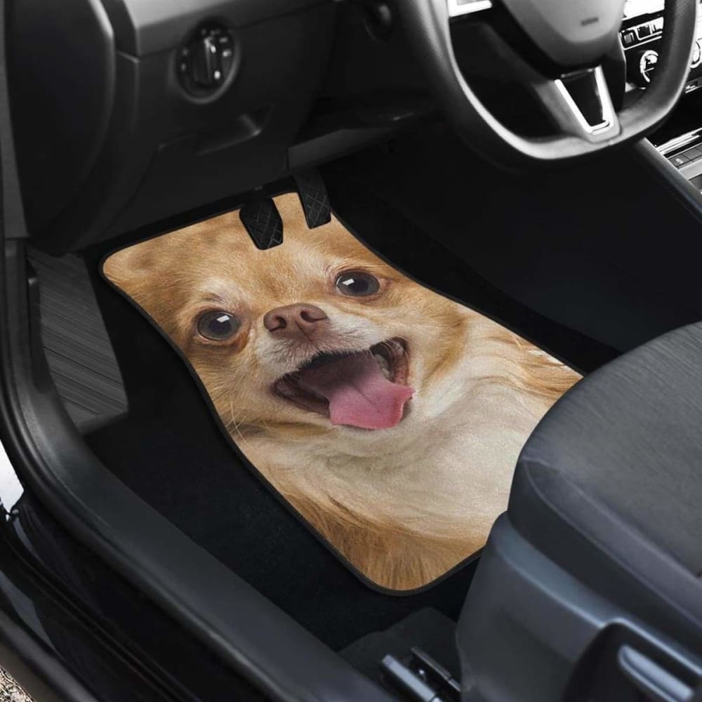 Chihuahua Car Floor Mats Funny Dog Face 091114 - YourCarButBetter