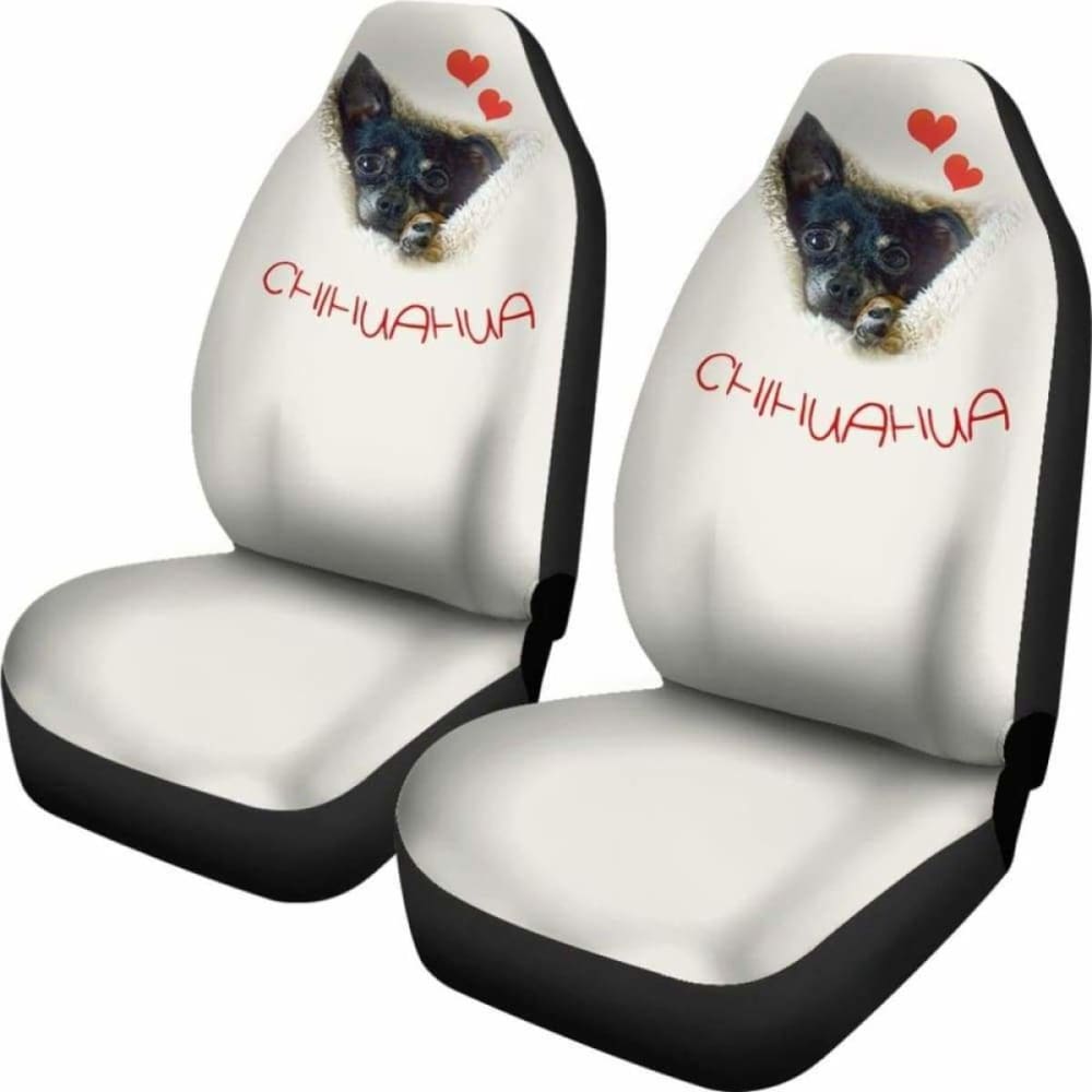 Chihuahua Dog Face Car Seat Cover 091114 - YourCarButBetter