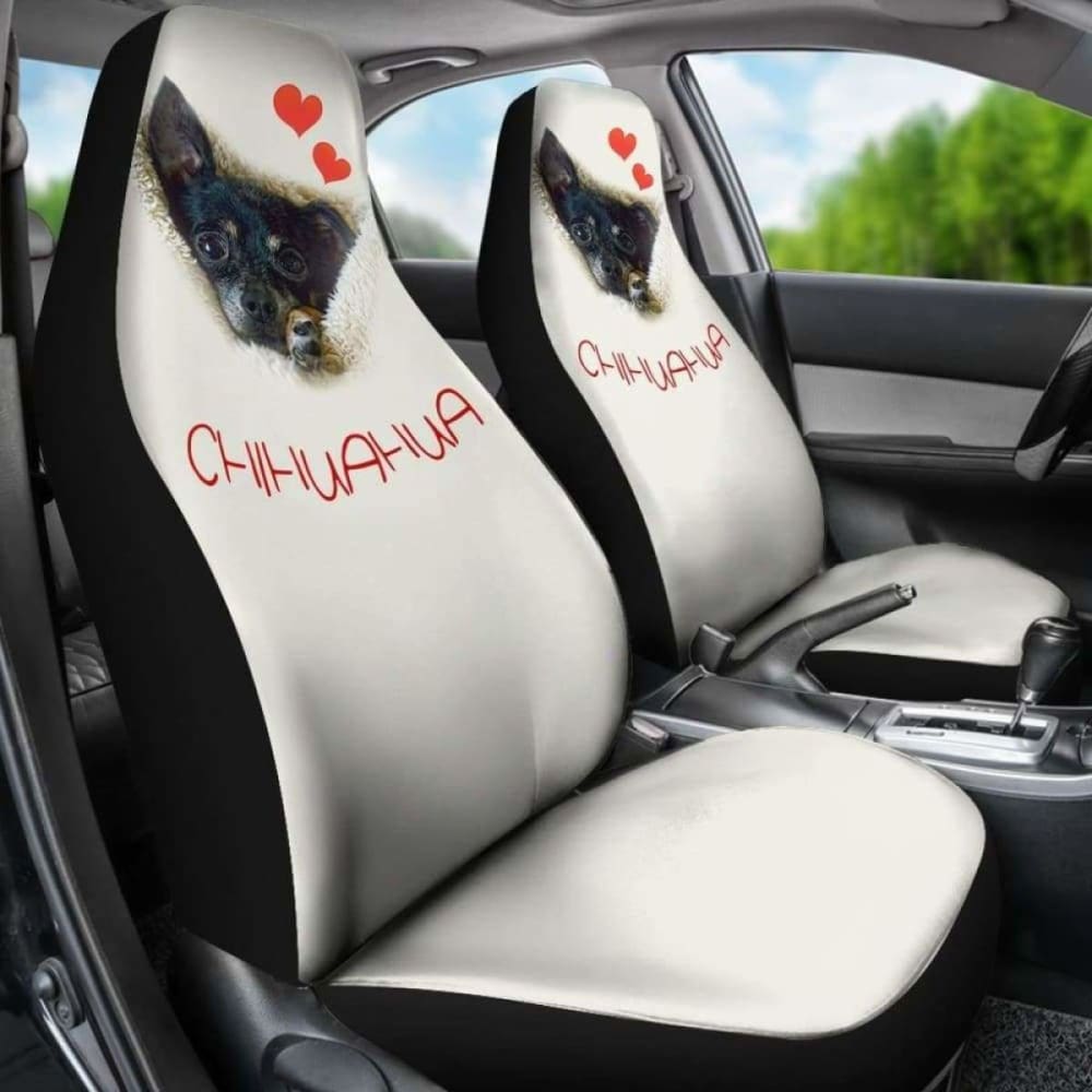 Chihuahua Dog Face Car Seat Cover 091114 - YourCarButBetter