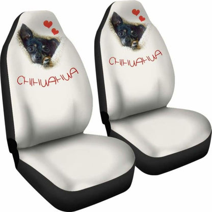 Chihuahua Dog Face Car Seat Cover 091114 - YourCarButBetter