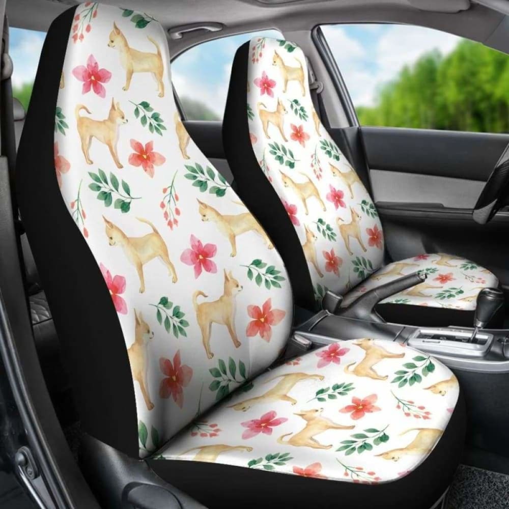Chihuahua Dog Watercolor Painting Car Seat Cover 091114 - YourCarButBetter