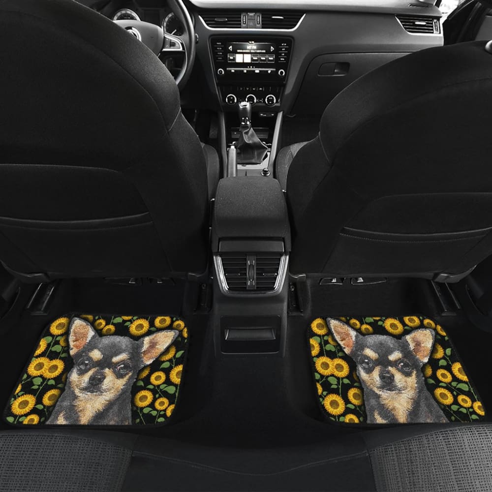 Chihuahua Dog You’re My Sunshine Sunflower Car Floor Mats 212002 - YourCarButBetter