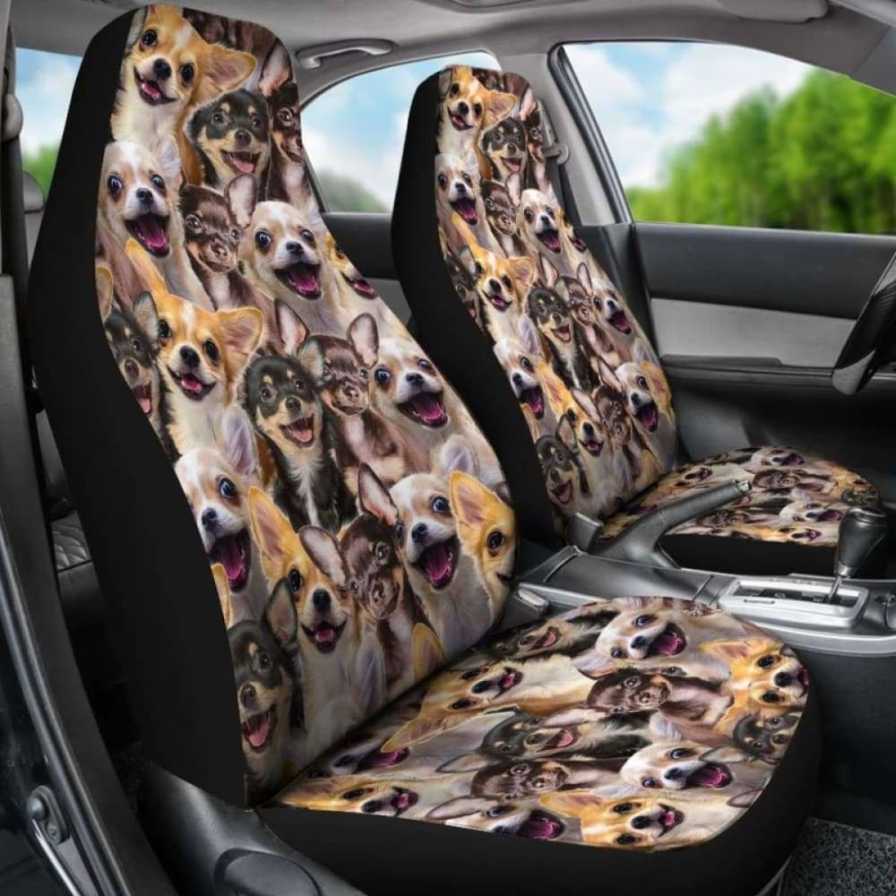 Chihuahua Full Face Car Seat Covers 091114 - YourCarButBetter