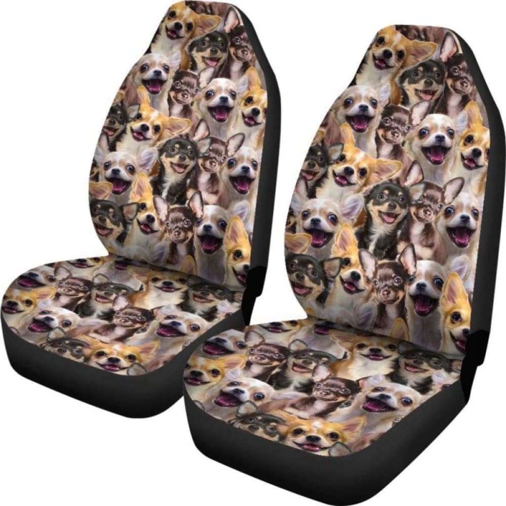 Chihuahua Full Face Car Seat Covers 091114 - YourCarButBetter