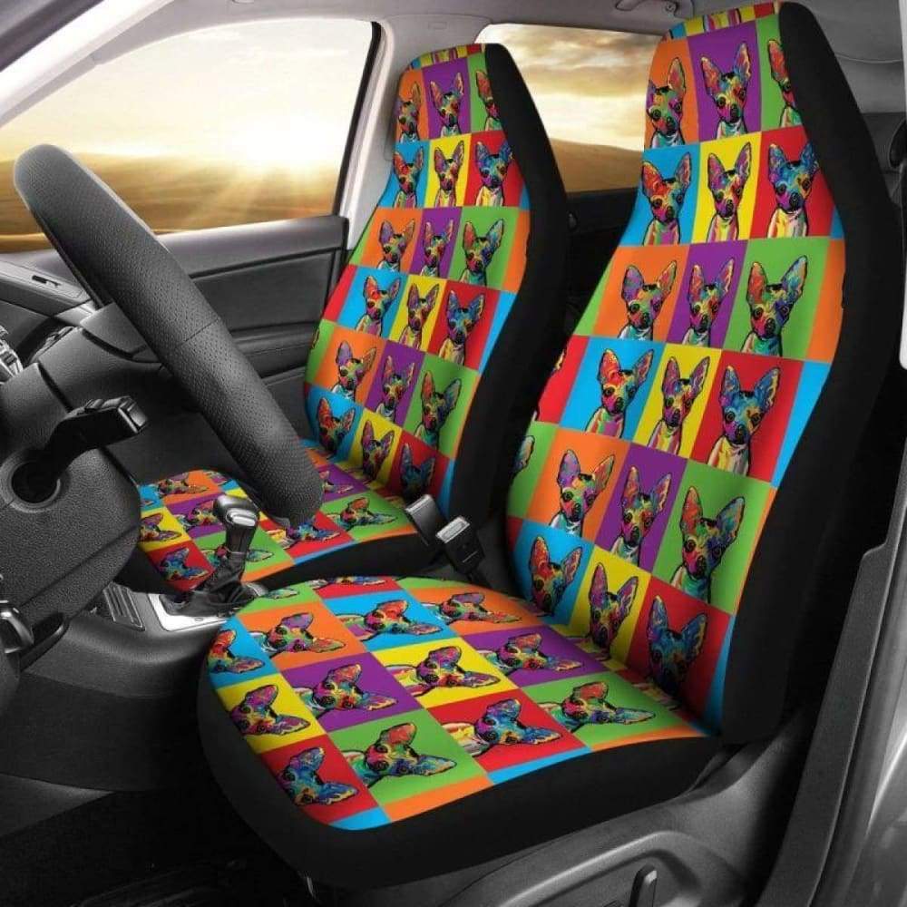 Chihuahua Pop Art Car Seat Covers 091114 - YourCarButBetter
