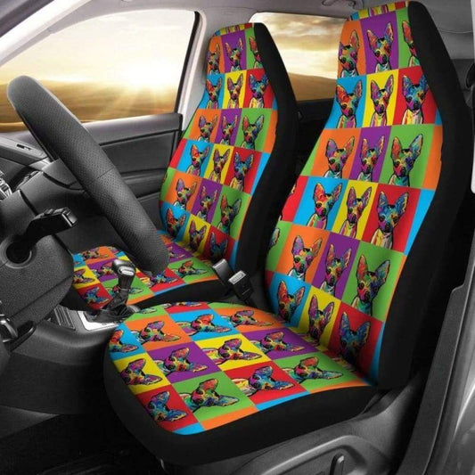 Chihuahua Pop Art Car Seat Covers 091114 - YourCarButBetter