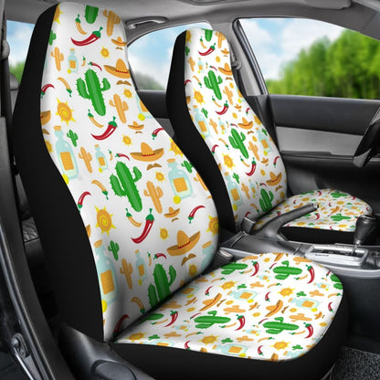 Chili Cactus Plant Mexico Pattern Car Seat Covers 212601 - YourCarButBetter