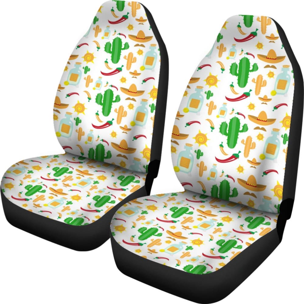 Chili Cactus Plant Mexico Pattern Car Seat Covers 212601 - YourCarButBetter