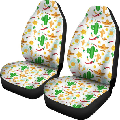 Chili Cactus Plant Mexico Pattern Car Seat Covers 212601 - YourCarButBetter