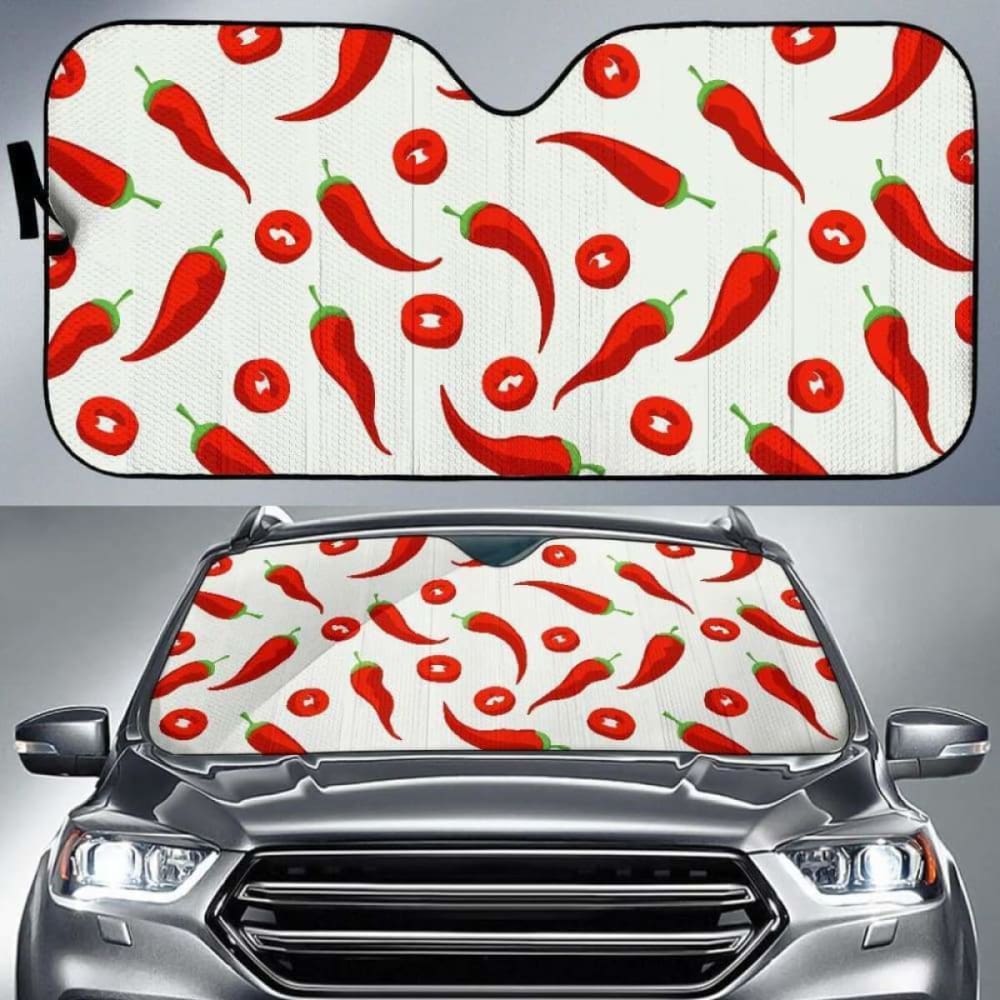 Chili Pattern Car Auto Sun Shades 182102 - YourCarButBetter