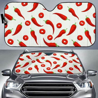 Chili Pattern Car Auto Sun Shades 182102 - YourCarButBetter