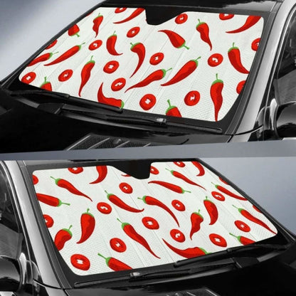 Chili Pattern Car Auto Sun Shades 182102 - YourCarButBetter