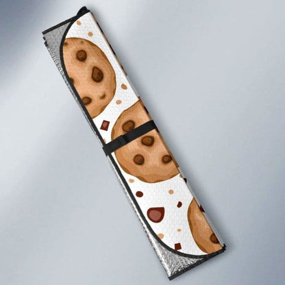 Chocolate Chip Cookie Pattern Car Auto Sun Shades 103406 - YourCarButBetter