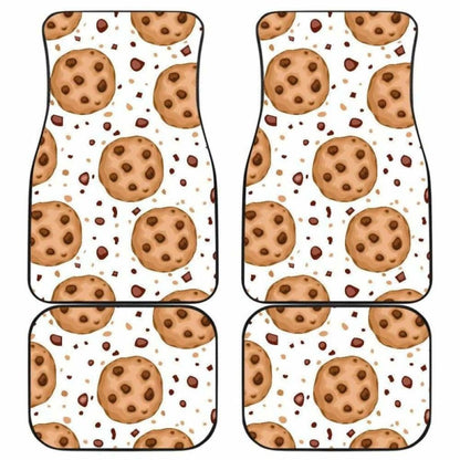 Chocolate Chip Cookie Pattern Front And Back Car Mats 103406 - YourCarButBetter