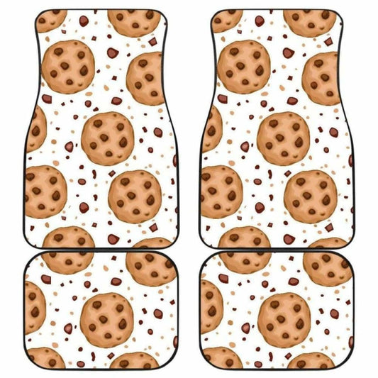 Chocolate Chip Cookie Pattern Front And Back Car Mats 103406 - YourCarButBetter