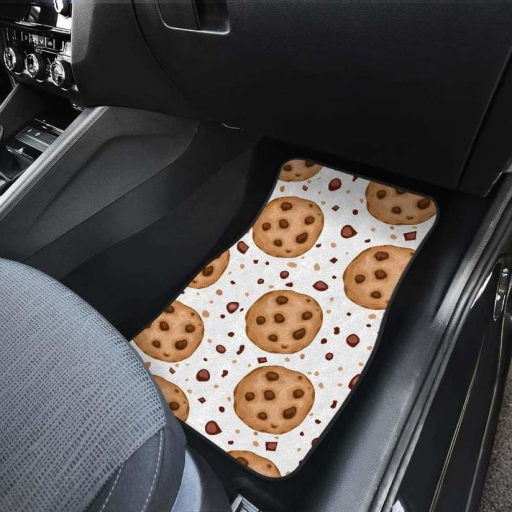 Chocolate Chip Cookie Pattern Front And Back Car Mats 103406 - YourCarButBetter