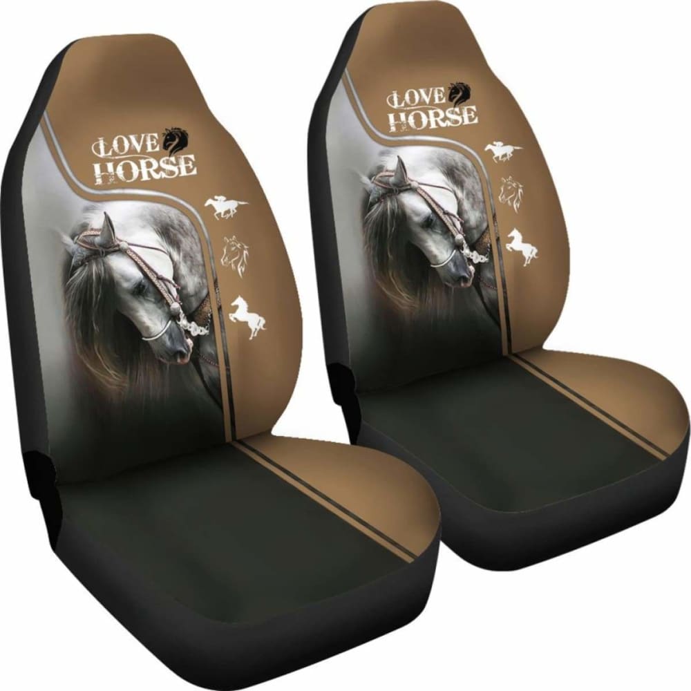 Chocolate Horse Love Car Seat Covers 170804
