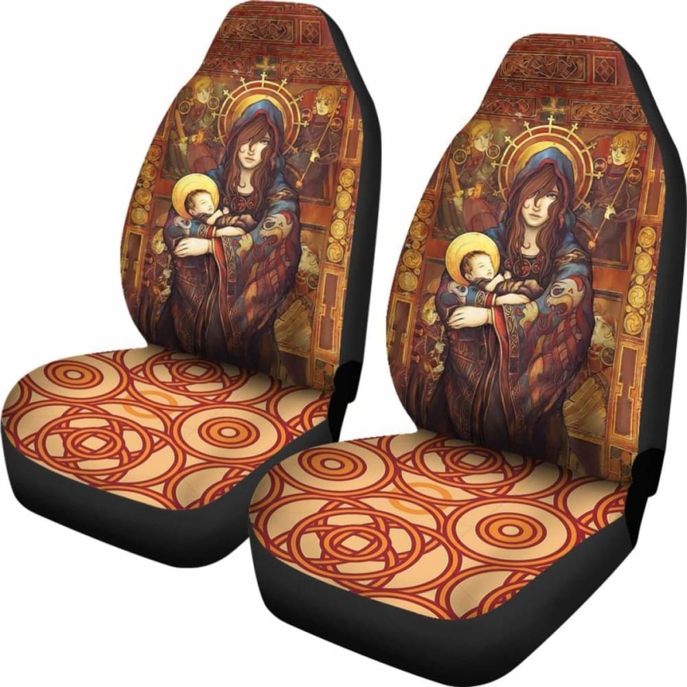 Christian Car Seat Covers Mary Mother Of Jesus 7 181703 - YourCarButBetter