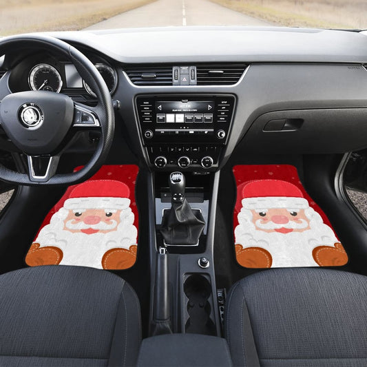 Christmas Car Floor Mats Cute Santa Claus 211603 - YourCarButBetter