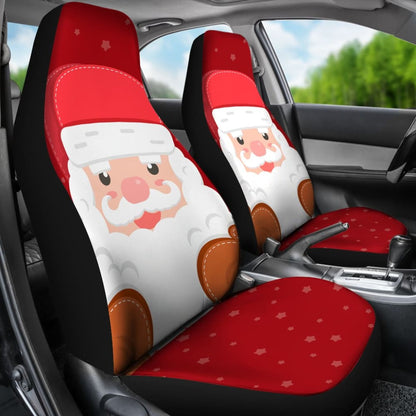 Christmas Car Seat Covers Cute Santa Claus 211603 - YourCarButBetter