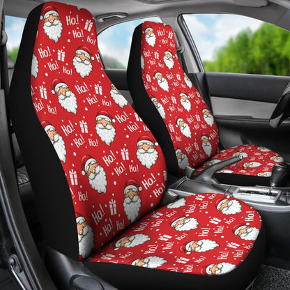 Christmas Car Seat Covers Santa Claus Ho Ho Ho Red Theme 211603 - YourCarButBetter