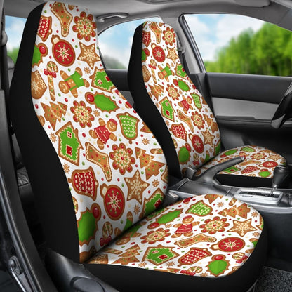 Christmas Cookies Collection Gingerbread and Figures Xmas Tree Candy Car Seat Covers 211201 - YourCarButBetter