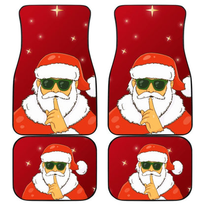 Christmas Decorative Car Floor Mats Santa Claus Be Quiet Sign Design 211603 - YourCarButBetter