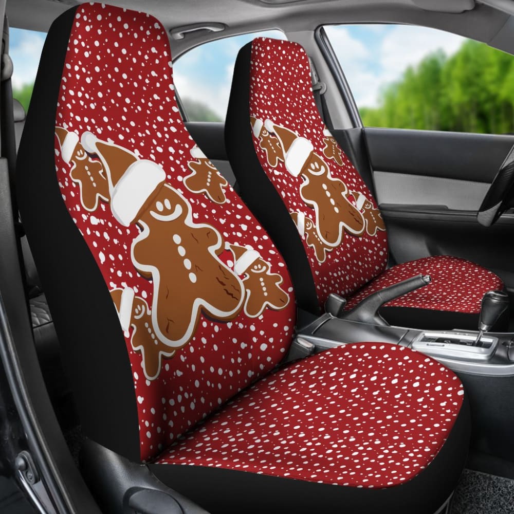 Christmas Gingerbread Cookie Pattern Car Seat Covers 211201 - YourCarButBetter