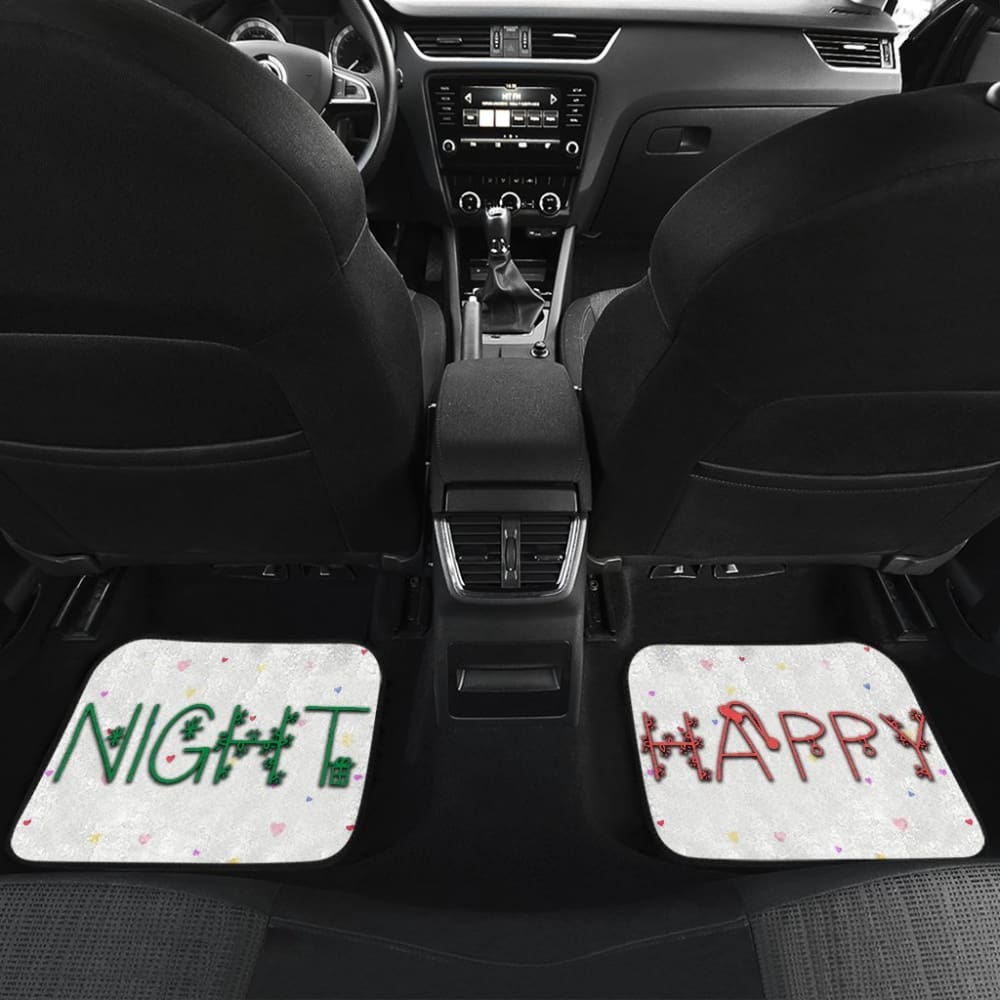 Christmas Happy Night Snowman Ring The Xmas Bell Car Floor Mats 103406 - YourCarButBetter