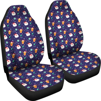 Christmas Santa Claus Reindeer Car Seat Covers 210601 - YourCarButBetter