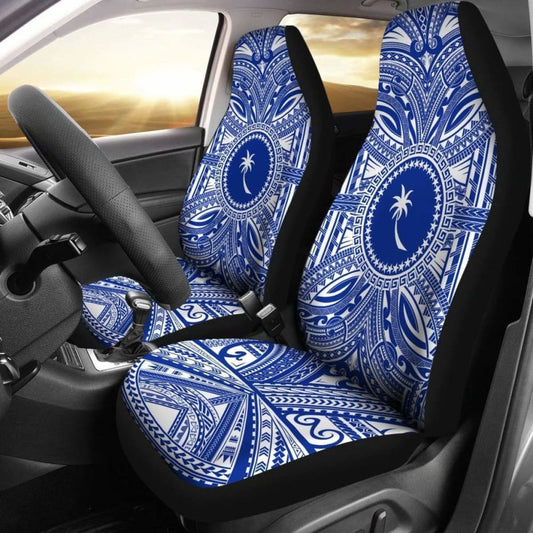 Chuuk Car Seat Cover - Chuuk Coat Of Arms Polynesian Flag Color 105905 - YourCarButBetter