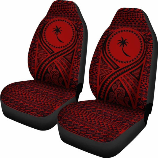 Chuuk Car Seat Cover - Chuuk Flag Polynesian Tattoo Red - 9 174914 - YourCarButBetter