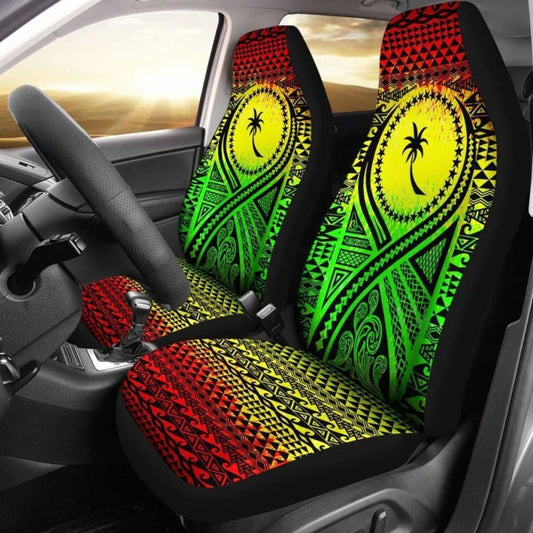 Chuuk Car Seat Cover - Chuuk Flag Polynesian Tattoo Reggae - 9 174914 - YourCarButBetter