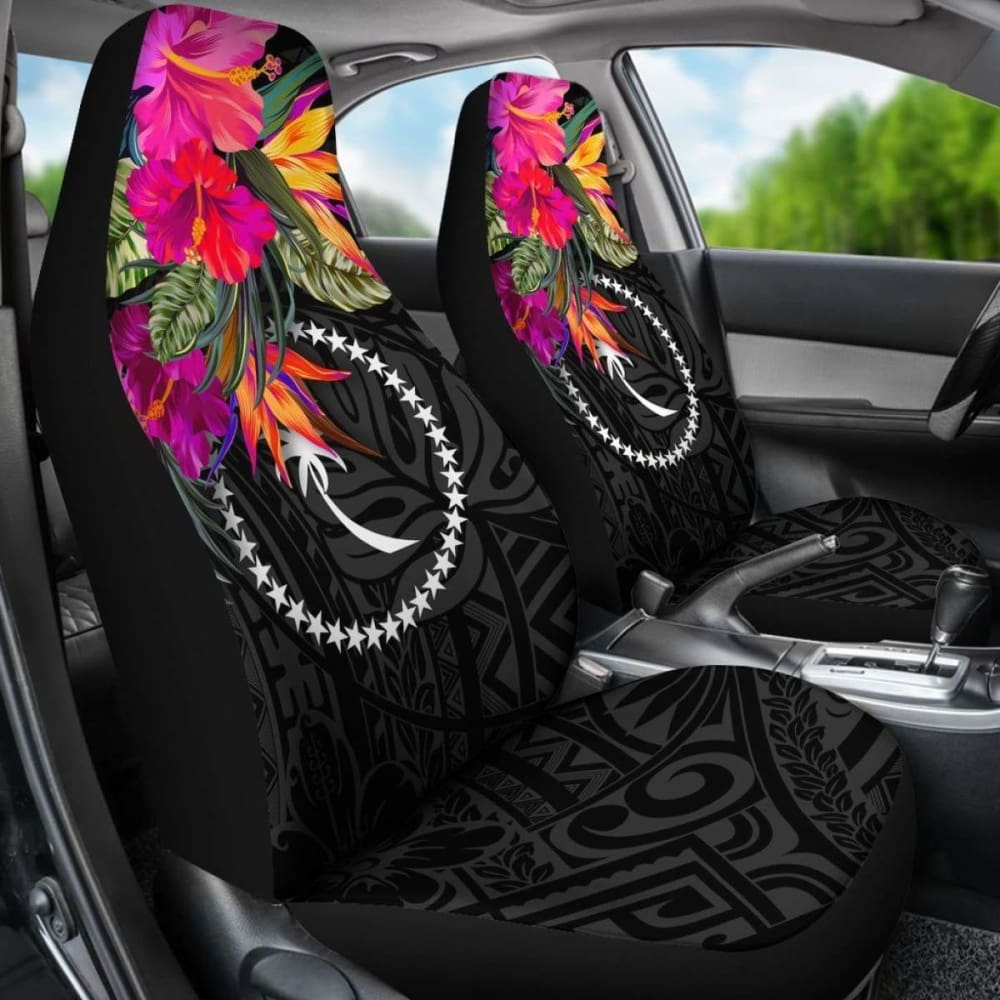 Chuuk Car Seat Covers - Polynesian Hibiscus Pattern - 232125 - YourCarButBetter