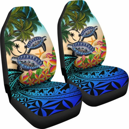 Chuuk Car Seat Covers - Polynesian Turtle Coconut Tree And Plumeria Amazing 091114 - YourCarButBetter