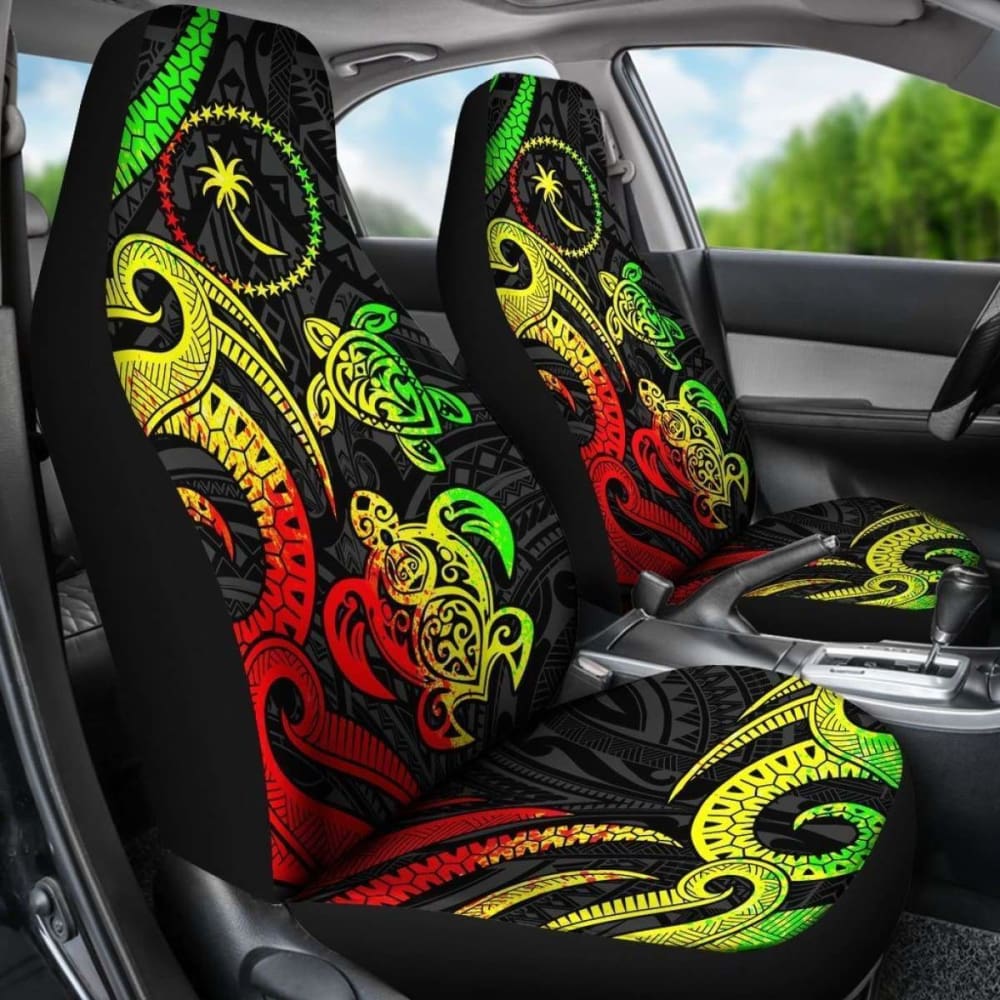 Chuuk Micronesian Car Seat Covers - Reggae Tentacle Turtle - 091114 - YourCarButBetter