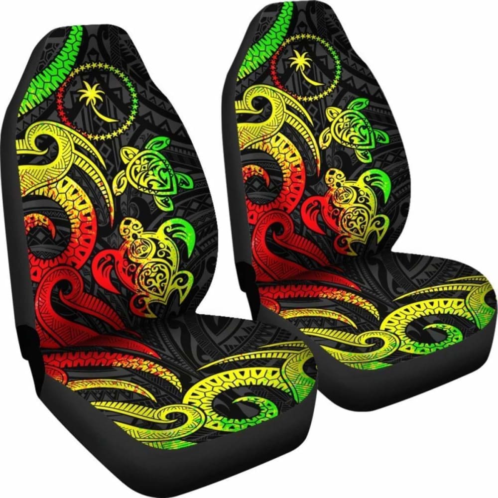 Chuuk Micronesian Car Seat Covers - Reggae Tentacle Turtle - 091114 - YourCarButBetter