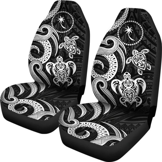 Chuuk Micronesian Car Seat Covers - White Tentacle Turtle - 091114 - YourCarButBetter