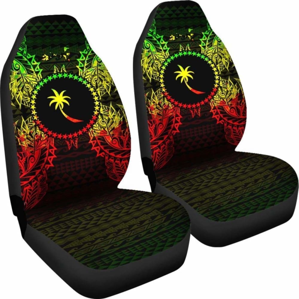 Chuuk Polynesia Car Seat Cover Map Reggae 105905 - YourCarButBetter