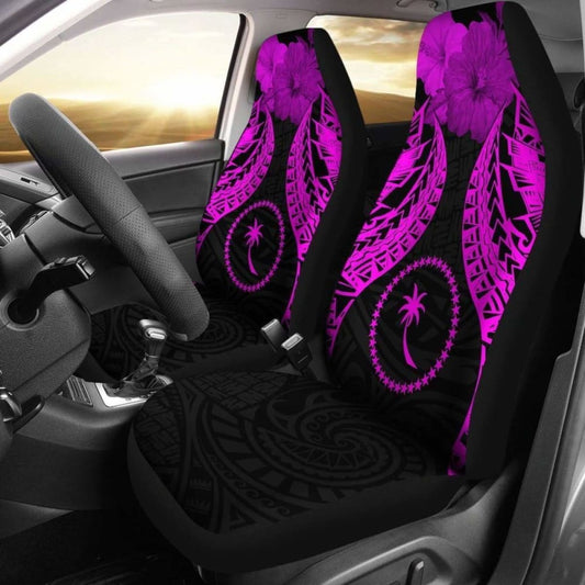 Chuuk Polynesian Car Seat Covers Pride Seal And Hibiscus Pink - 232125 - YourCarButBetter
