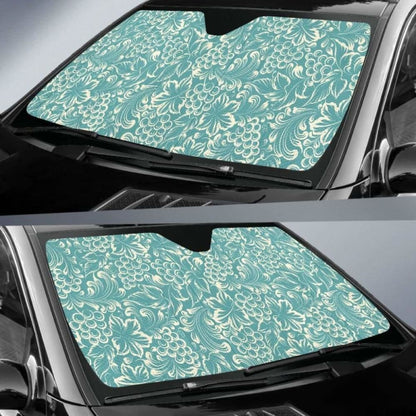 Classic Hand Drawn Grape Pattern Car Auto Sun Shades 182102 - YourCarButBetter
